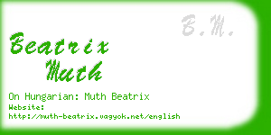 beatrix muth business card